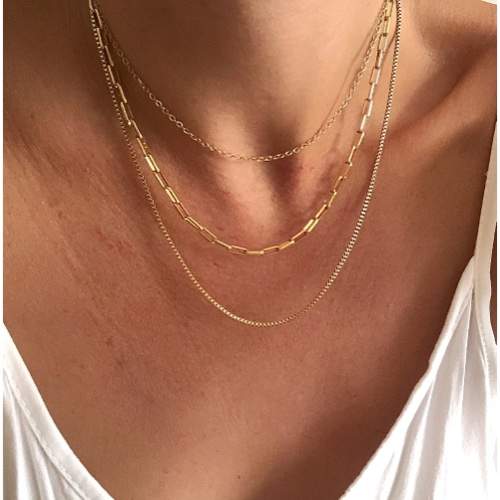 Collier Multirang Plaqu Or Tendance Bijoux Tendance