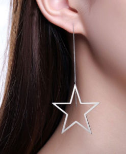 Boucles d'oreilles mariée étoile