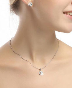 Collier mariée zirconium blanc