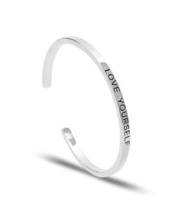 Bracelet a message argent