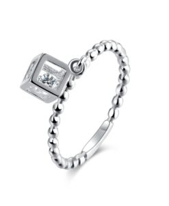 bague pampille argent