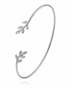 Bracelet argent femme -laurier