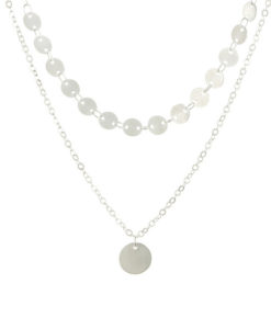 collier multi rangs argent