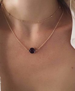 collier cadeau femme- deux rangs