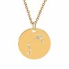 Collier constellation belier plaque or