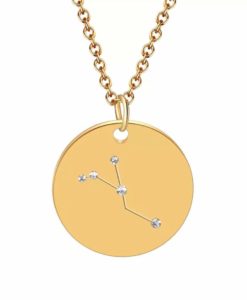 Collier constellation cancer plaque or