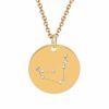 Collier constellation capricorne plaque or