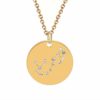 Collier constellation scorpion plaque or