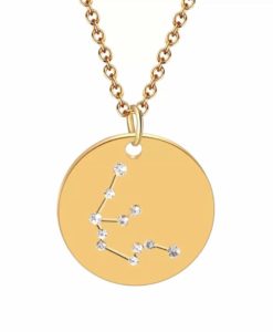 Collier constellation verseau plaque or