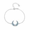 Bracelet corne lune argent