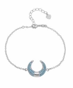 Bracelet corne lune argent