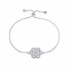 Bracelet fantaisie fleur argent