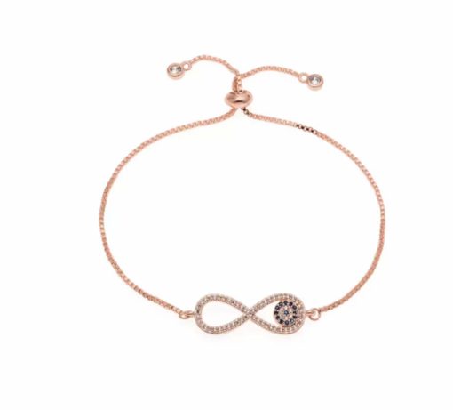 Bracelet infini or rose