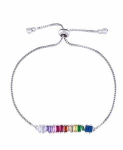 Bracelet multicolore argent