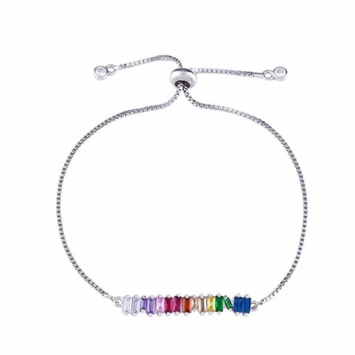 Bracelet multicolore argent