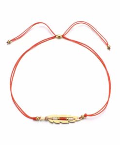 Bracelet plume dore