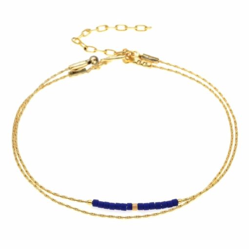 Bracelet fin bleu