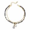 Bracelet perles - noir