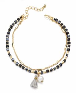 Bracelet perles - noir