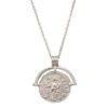 Collier medaille argent tendance