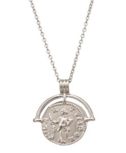 Collier medaille argent tendance