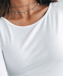 collier deux rangs argent