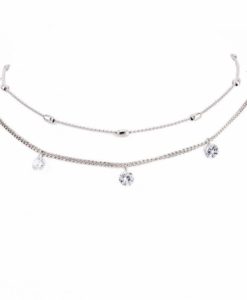 collier deux rangs argent