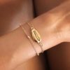 Bracelet chaine doree coquillage