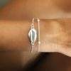 Bracelet chaine argentee coquillage