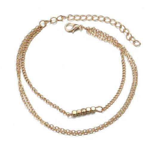 Bracelet multirang chaine doree