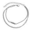 Bracelet trois rangs pampille argent