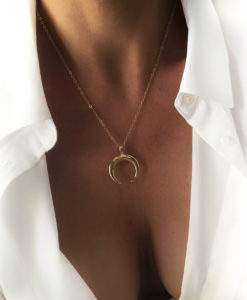 Collier corne lune