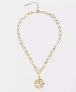 Collier grosse maille medaille cesar