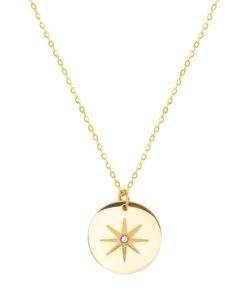 collier medaille cristal