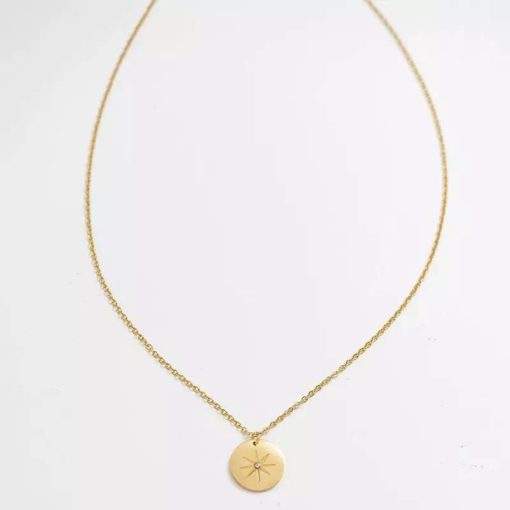 collier medaille cristal