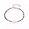 Bracelet femme perles noir