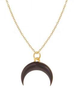 Collier corne lune emaillee