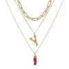 Collier personnalise pendentif rouge