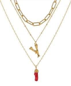 Collier personnalise pendentif rouge