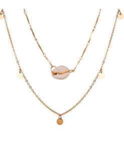 Collier ras de cou coquillage tendance ete