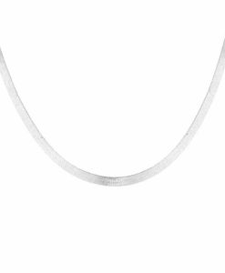 Collier ras de cou plaque argent