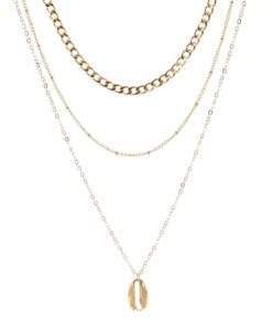 Collier triple rangs dore