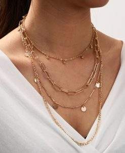 collier tendance dore