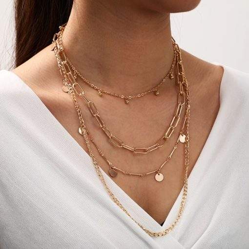 collier tendance dore