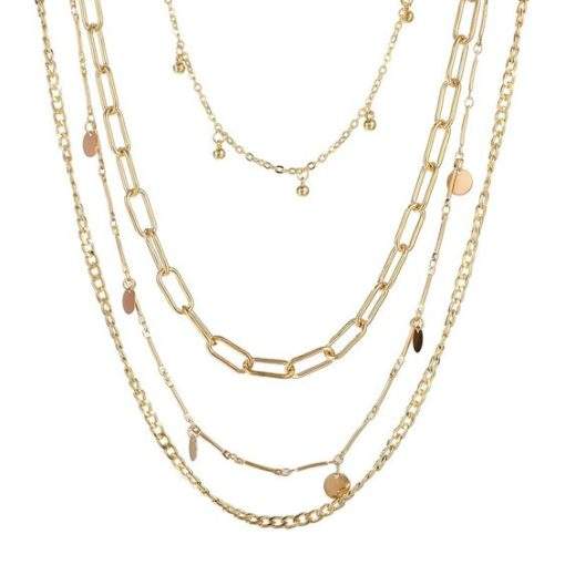 collier tendance dore