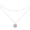 Collier 2 rangs argent medaille