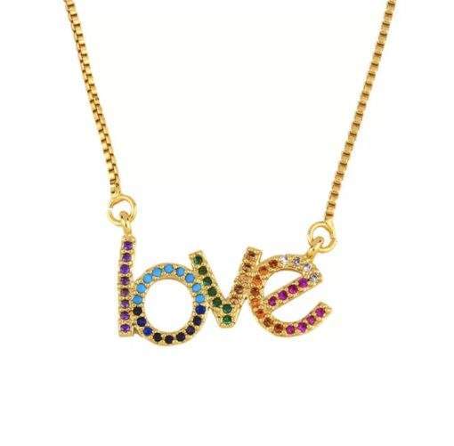 Collier cadeau copine- pendentif love