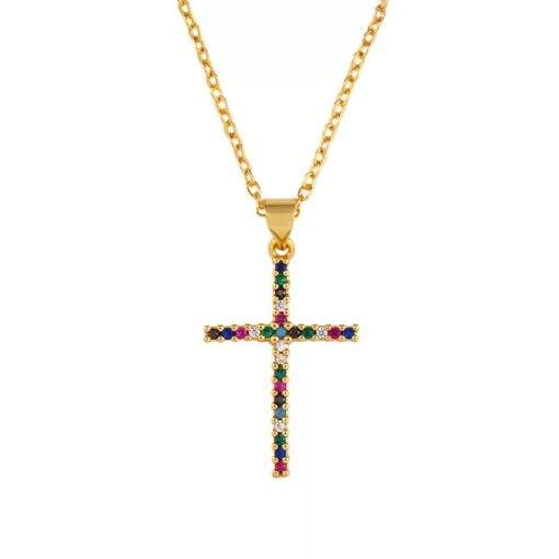 Collier cadeau femme- pendentif croix