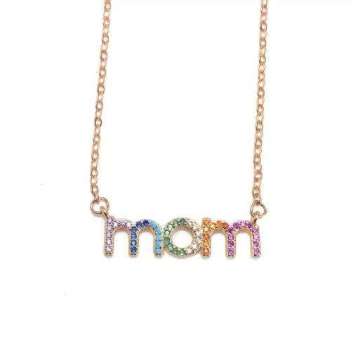 Collier cadeau maman- pendentif lettres