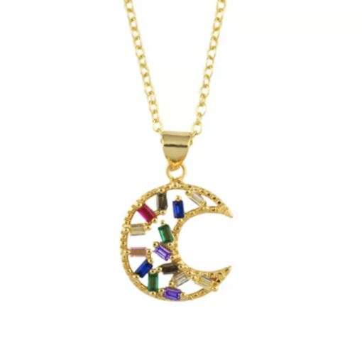 Collier cadeau soeur- pendentif lune